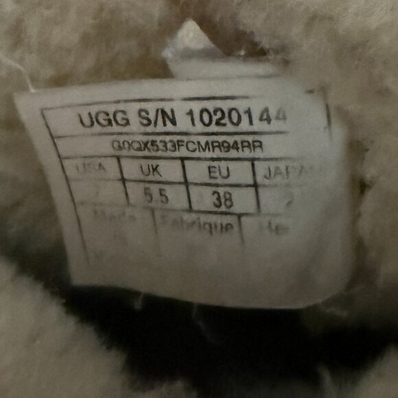 UGG Australia Naiyah Ankle Boot Tan Suede Sheepskin Lace Up Heel 1020144 Sz 7 - Picture 8 of 9